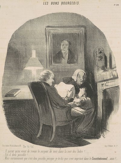 Zdá se, že jsme právě znovu viděli mořského hada... od Honoré Daumier