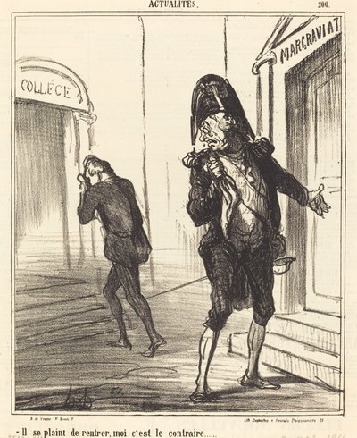 Stěžuje si na návrat domů... od Honoré Daumier