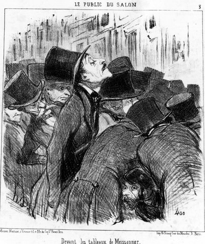 Před Meissonnierovými obrazy z kresleného seriálu Honore Daumiera (1808-1879) "Obrazy a salony". "Charivari" od Honoré Daumier