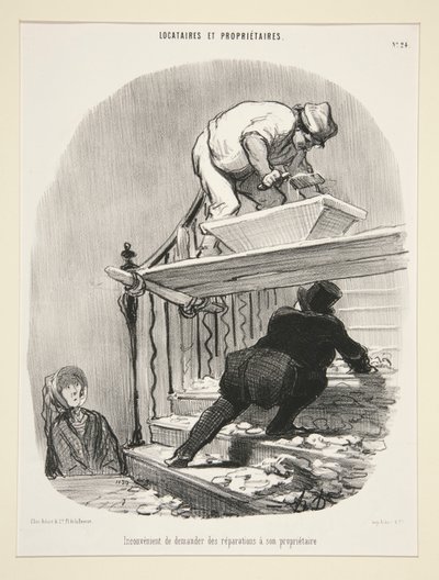 Nepříjemnosti s žádostí o opravu od vašeho pronajímatele, od nájemníků a vlastníků od Honoré Daumier