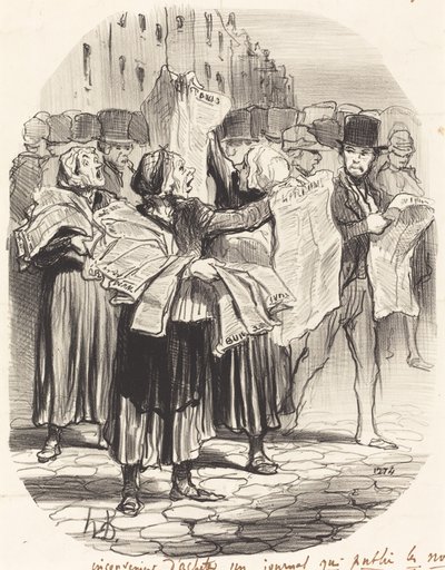 Nevýhoda nákupu novin... od Honoré Daumier
