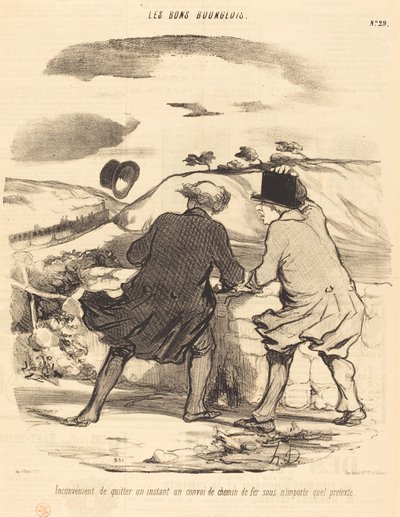 Nevýhoda opuštění železničního konvoje... od Honoré Daumier
