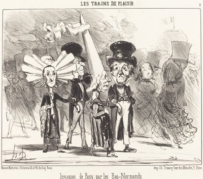 Invaze Dolních Normanů do Paříže od Honoré Daumier