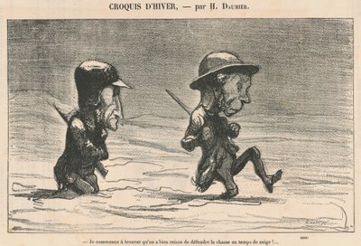 Začínám nacházet... ve sněžném počasí! ... od Honoré Daumier