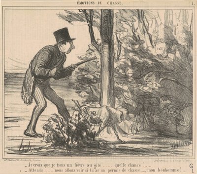 Myslím, že držím zajíce... od Honoré Daumier