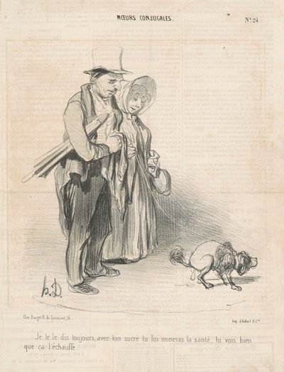 Vždycky ti říkám, s tvým cukrem... od Honoré Daumier