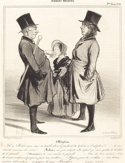 Adopce - Ach! Roberte, příteli... od Honoré Daumier