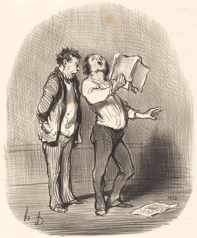 Nevýhoda mít kamaráda milujícího hudbu od Honoré Daumier