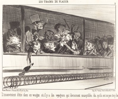 Nevýhoda být ve vagónu... od Honoré Daumier