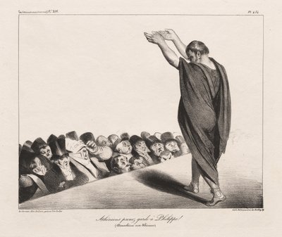 La Caricature, Pl. 454, Athéňané Pozor na Filipa! od Honoré Daumier