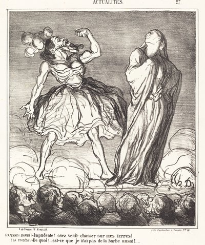 Žena s plnovousem od Honoré Daumier