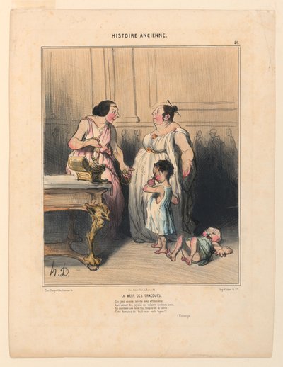 Matka Gracchi, deska 46 z antické historie od Honoré Daumier