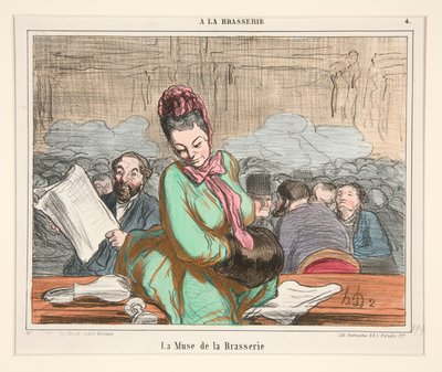 Pivovarská múza z A La Brasserie od Honoré Daumier