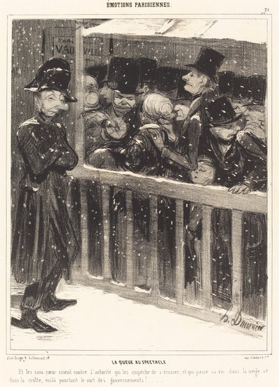 Fronta na výstavě od Honoré Daumier
