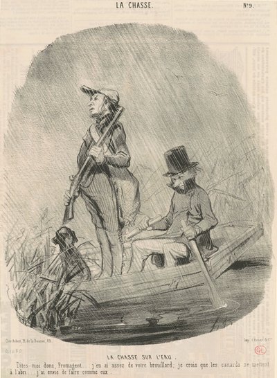 Lov na vodě od Honoré Daumier