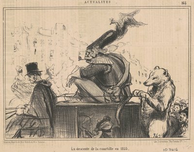 Sestup Courtille v roce 1855 od Honoré Daumier