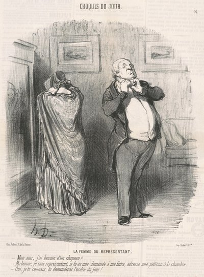 Manželka zastupitele od Honoré Daumier