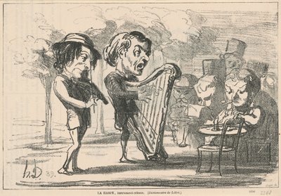 Harfa, nebeský nástroj od Honoré Daumier