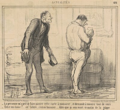 Ten člověk... žádá, aby přišel hned nahoru... od Honoré Daumier