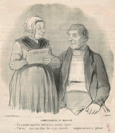 výročí svatby od Honoré Daumier