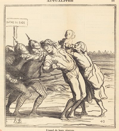 Volání jejich rezerv od Honoré Daumier