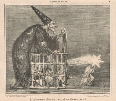 Německý astronom vydává... Kachnu od Honoré Daumier