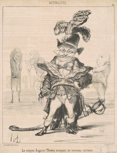 Le Citoyen ... Thiers si zkouší nový kostým od Honoré Daumier