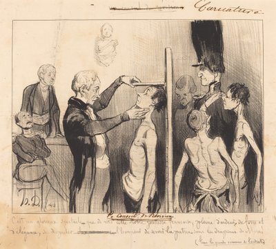 Revizní rada od Honoré Daumier