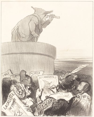 Ústava uvažující o politickém horizontu od Honoré Daumier