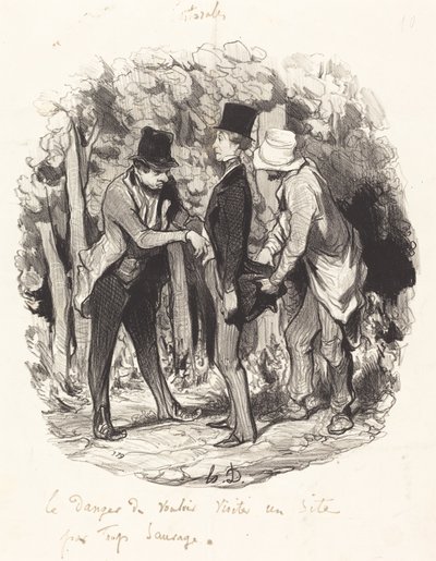 Nebezpečí... návštěvy webu, který je příliš divoký od Honoré Daumier