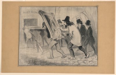 Poslední den přijetí obrazů z Charivari od Honoré Daumier