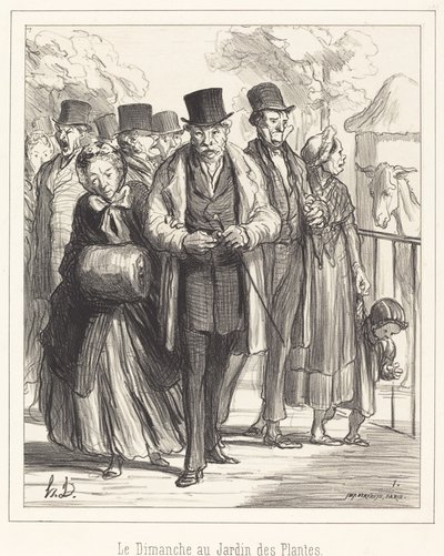 Neděle v Jardin des Plantes od Honoré Daumier