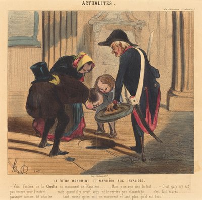 Budoucí pomník Napoleona v Invalidovně od Honoré Daumier