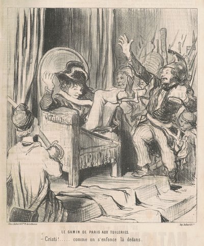 Dítě z Paříže v Tuileries od Honoré Daumier