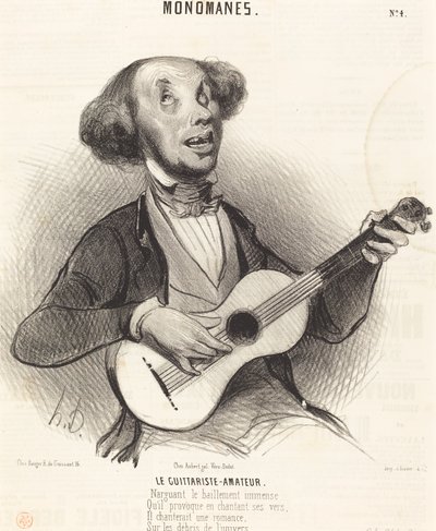 Kytarista-amatér od Honoré Daumier