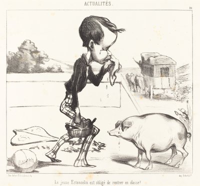 Mladá Estancelin se musí vrátit do třídy! od Honoré Daumier