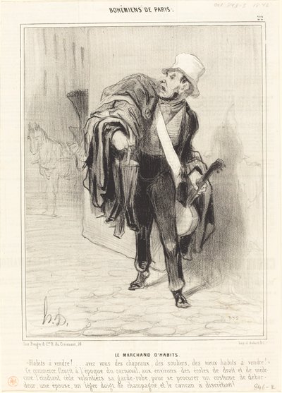Obchodník s oblečením od Honoré Daumier