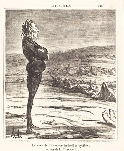 Sen vynálezce jehlové pistole... od Honoré Daumier