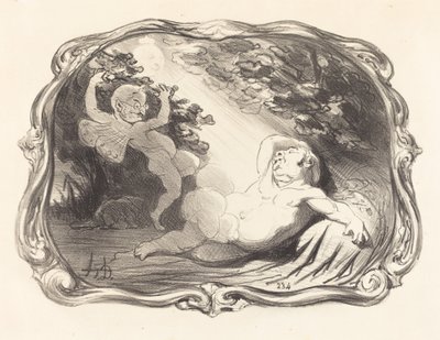 Spánek Endymiona-Berryera od Honoré Daumier