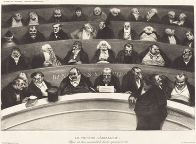Legislativní břicho od Honoré Daumier