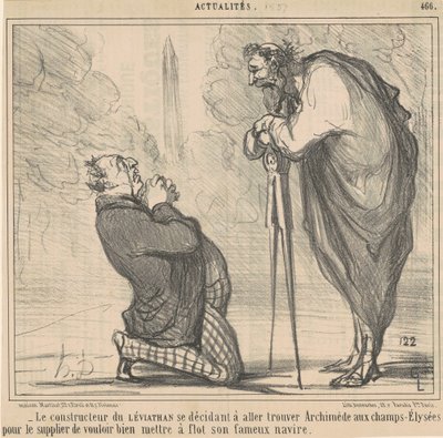 Stavitel Leviathana se rozhoduje... od Honoré Daumier