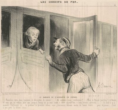 Nebezpečí podřimování při cestování od Honoré Daumier
