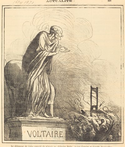 Obránce Calas utěšoval... od Honoré Daumier