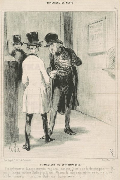 Obchodník Countermark od Honoré Daumier