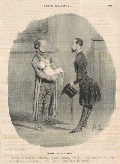 Manžel modré punčochy... od Honoré Daumier