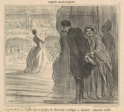 Matka zpěváka od Honoré Daumier