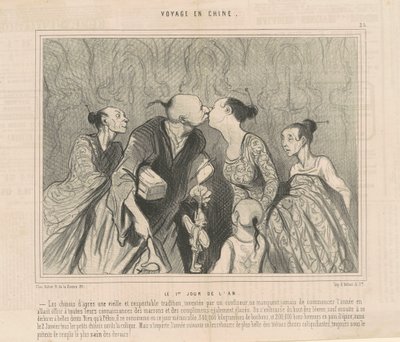 První den v roce od Honoré Daumier