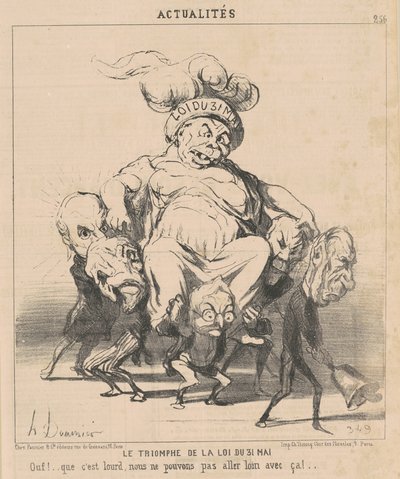 Triumf zákona z 31. května od Honoré Daumier