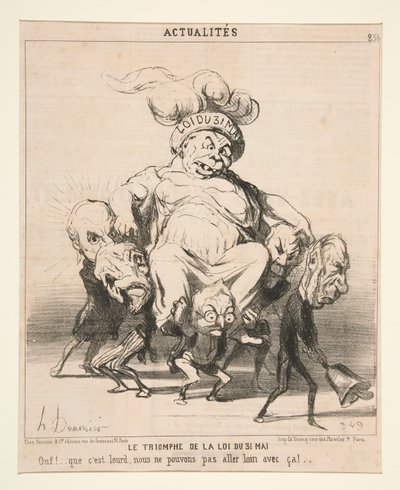 Triumf zákona z 31. května z Actualites od Honoré Daumier