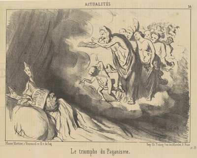 Triumf pohanství od Honoré Daumier